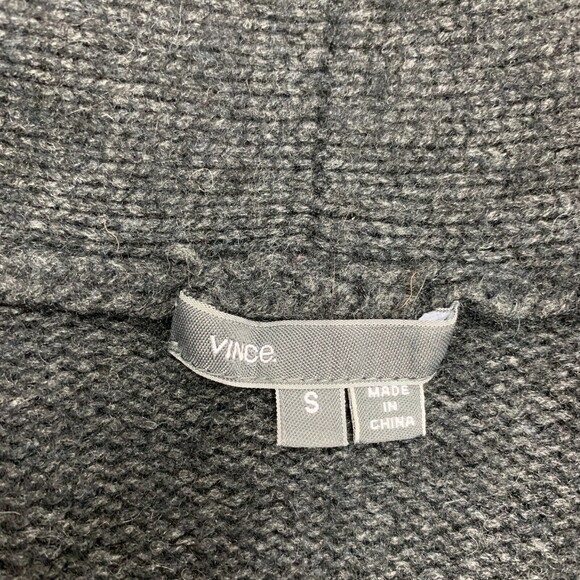Vince Open Front Cardigan Sweater Small Gray Wool Yak Alpaca Cashmere - Picture 7 of 9